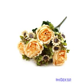 Vegyes színű peóniás kis csokor 31cm 134 - Barack