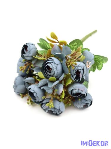 Boglárka selyemvirág csokor 32cm - Kék