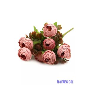 Antik boglárka 9 fejes csokor 39 cm - Mályva