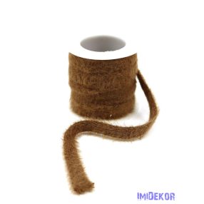 Bolyhos textil szalag 10mm x 4,11m - Barna