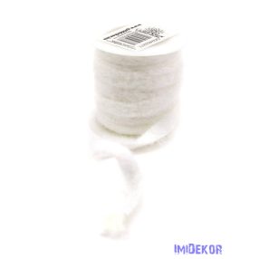 Bolyhos textil szalag 10mm x 4,11m - Fehér