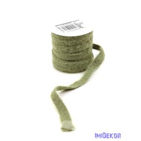 Bolyhos textil szalag 10mm x 4,11m - Zöld