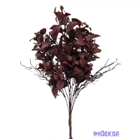 Műzöld leveles bokor 53 cm 389 - Bordó