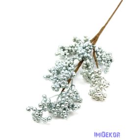 Metál apróbogyós ág 71cm - Halvány Zöld