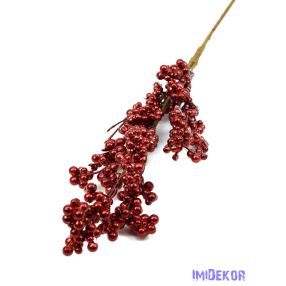 Metál apróbogyós ág 71cm - Bordó