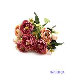 Boglárka csokor 7+3 fejes 30 cm - Mályva