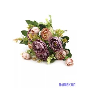 Boglárka csokor 7+3 fejes 30 cm - Lila