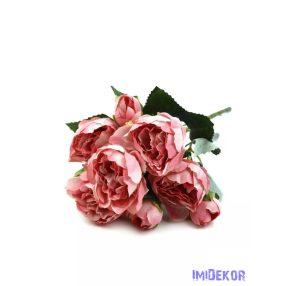 Boglárka csokor 5+4 fejes 30 cm - Sötét Rózsaszín