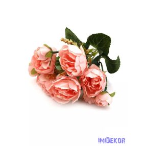 Boglárka csokor 5+4 fejes 30 cm - Rózsaszín