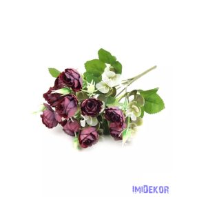 Vegyes kis csokor 32cm 334 - Bordó