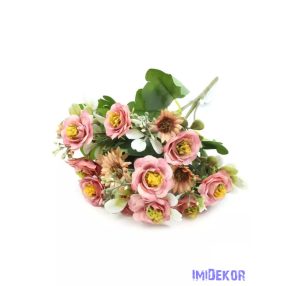 Vegyes kis csokor 32cm 335 - Fáradt Rózsaszín