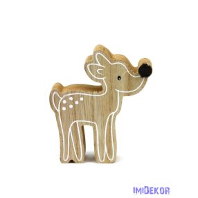 Rajzos fa őzgida figura 10cm - Fehér