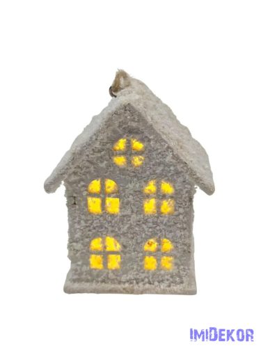 Hódarás LED fa házikó akasztós - B