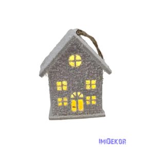 Hódarás LED fa házikó akasztós - A