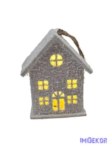 Hódarás LED fa házikó akasztós - A