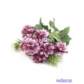 Dália csokor 8 fejes 42 cm - Világos Mályva