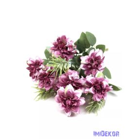 Dália csokor 8 fejes 42 cm - Sötét Mályva