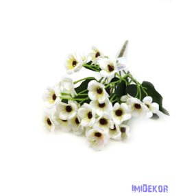 Kis virágos selyem csokor 33 cm 129 - Fehér