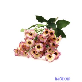 Kis virágos selyem csokor 33 cm 129 - Cirmos Mályva