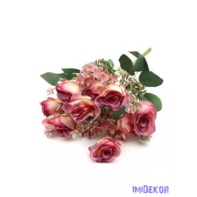 Vegyes színű kis rózsa csokor 30 cm - Antik Pink