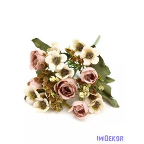 Vegyes kis csokor 29cm 392 - Púder
