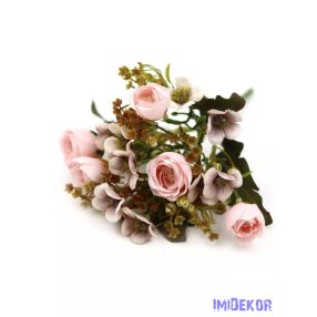 Vegyes kis csokor 29cm 392 - Rózsaszín