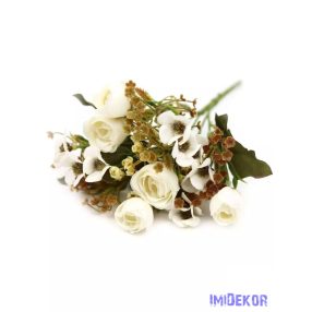 Vegyes kis csokor 29cm 392 - Törtfehér