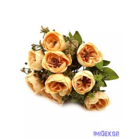 Antik 9 fejes peónia csokor 31 cm - Barack
