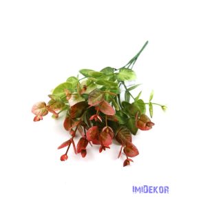 Műzöld leveles csokor 40 cm 390 - Korall végű