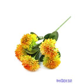 Hagymás fejű műzöld leveles csokor 39 cm 392 - Narancs