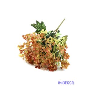 Művirágos műzöld leveles csokor 29 cm 360 - Barna