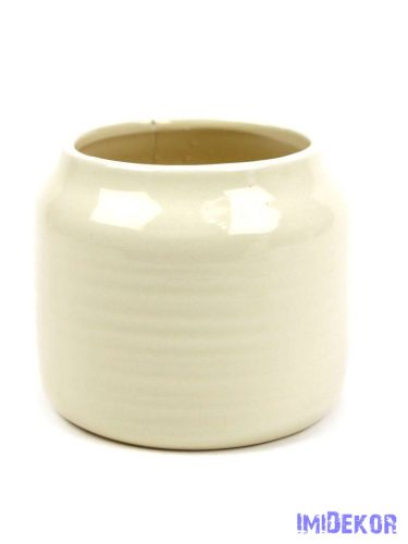 Szűkített szájú henger kaspó 9cm - Krém