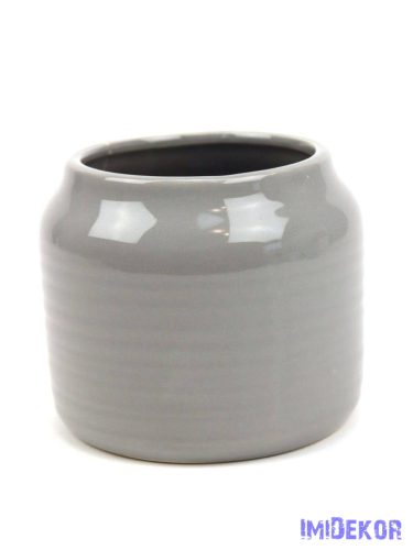 Szűkített szájú henger kaspó 9cm - Szürke