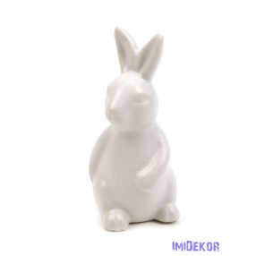 Kerámia matt nyuszi 9,5cm - Fehér