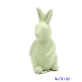 Kerámia matt nyuszi 9,5cm - Zöld