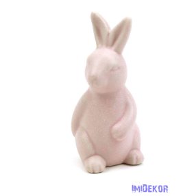 Kerámia matt nyuszi 9,5cm - Rózsaszín