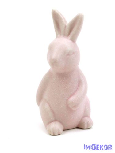 Kerámia matt nyuszi 9,5cm - Rózsaszín
