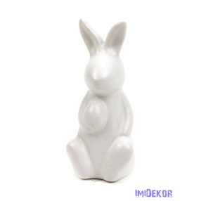 Kerámia matt nyuszi tojással 12,5cm - Fehér