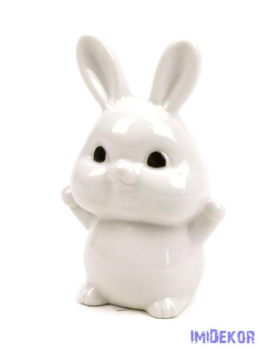 Mosolygós nyuszi figura fényes 13,5cm