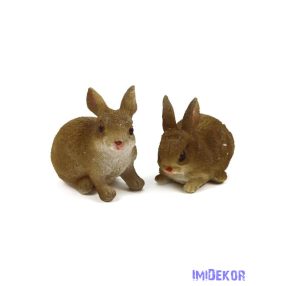 Barna nyuszi figura kb 9x10cm