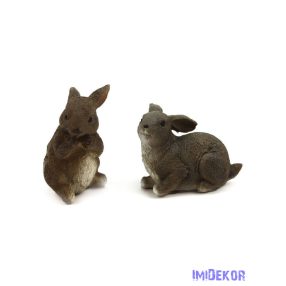 Mezei nyuszi figura 9,5 cm - Szürke