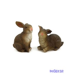 Mezei nyuszi figura 9,5 cm - Sötét