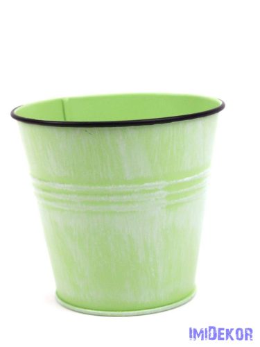 Színes bádog vödör 11,5cm - Zöld