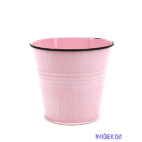 Színes bádog vödör 11,5cm - Rózsaszín