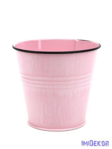 Színes bádog vödör 11,5cm - Rózsaszín