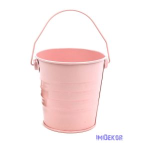 Színes bádog füles vödör 10cm - Barack