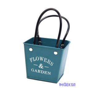 Bádog táska Flowers&Garden - Zöld