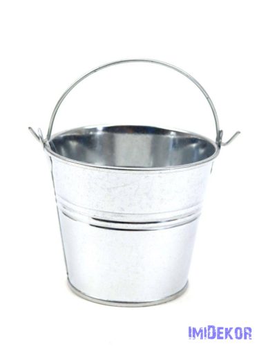 Bádog füles vödör natúr - 8cm