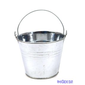 Bádog füles vödör natúr - 12cm