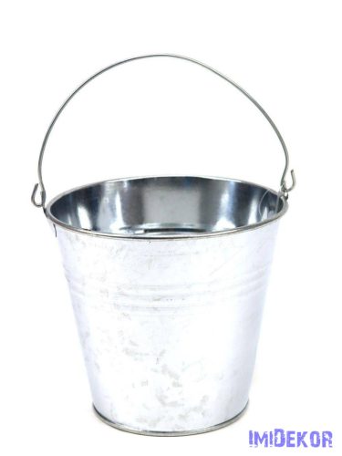 Bádog füles vödör natúr - 13cm